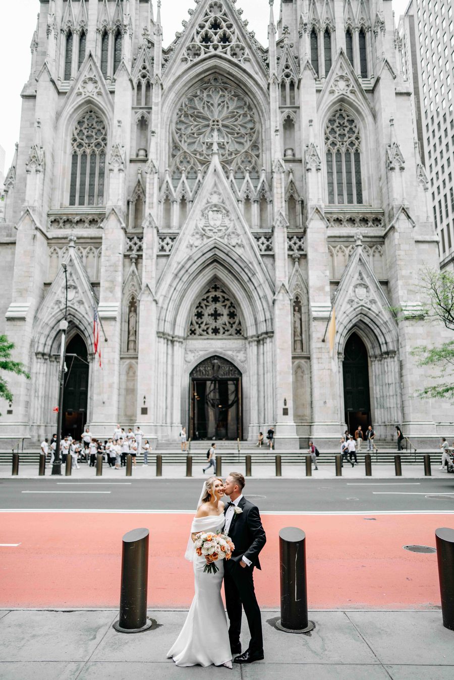 Couple portrait, St. Patrick's Cathedral, New York City